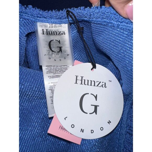 HUNZA G Camille Metallic Seersucker Swimsuit One Size $295 - Picture 9 of 9